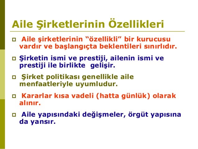 aile irketlerinde kurumsallama